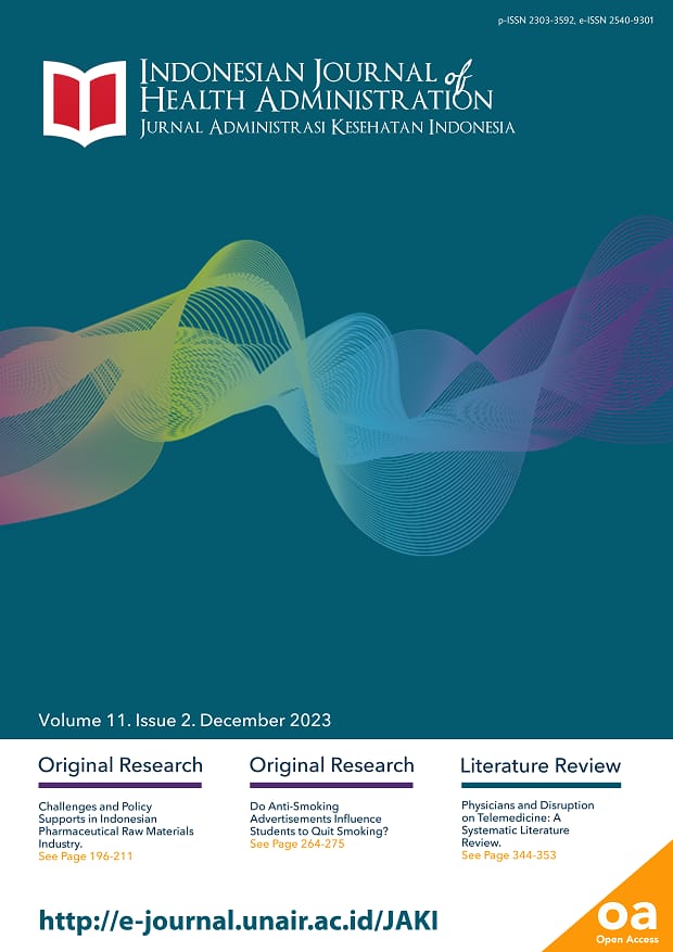 Indonesian Journal of Health Administration Vol 12 No 2 2024