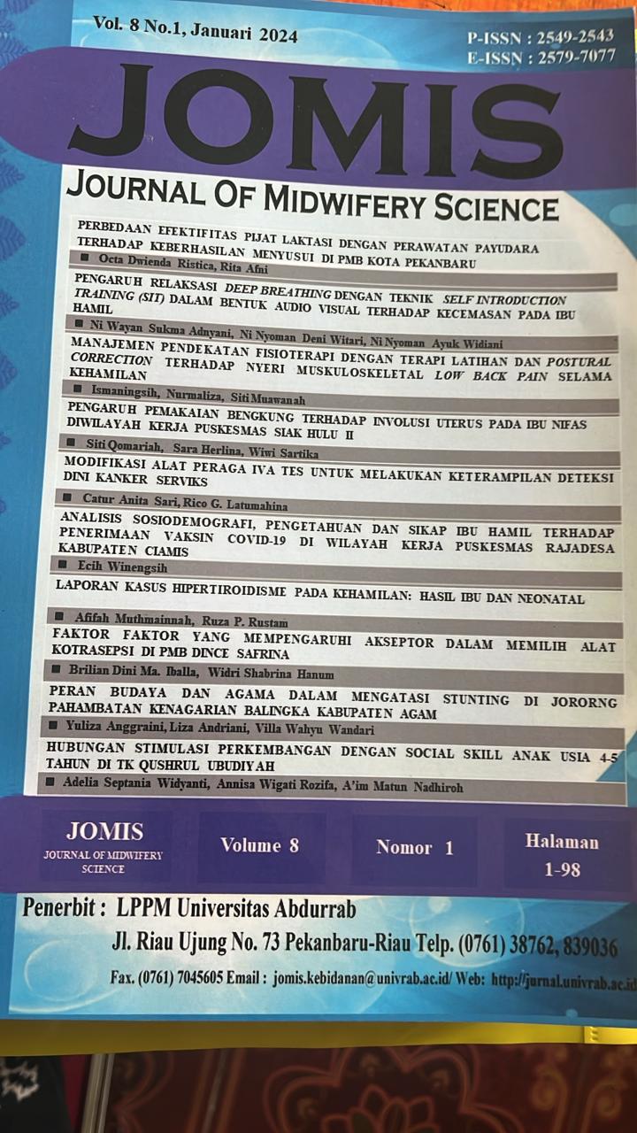 JOMIS : Journal Of Midwifery Science Vol.9 No.1, Januari 2025
