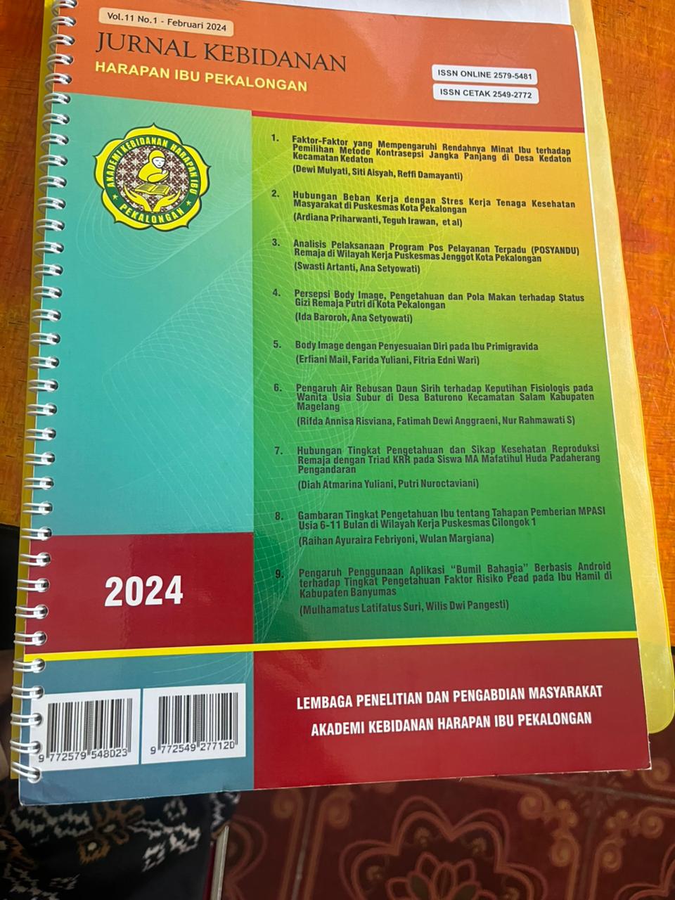 Jurnal Kebidanan Harapan Ibu Pekalongan Vol.11 No.1 - Februari 2024