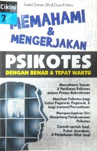 Image of Memahami & Mengerjakan Psikotes Dengan Benar & Tepat Waktu